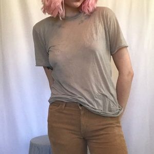 American Apparel Sheer Tan “Burnout” T Shirt